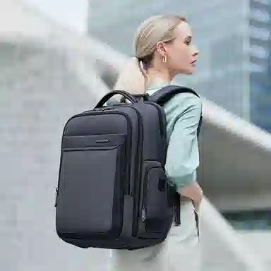 北极猎人 大容量旅行日常通勤出差 涤纶（聚酯纤维） 背包双肩包 大号 男款 黑色/灰色/蓝色