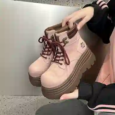 复古潮流底厚增高舒适百搭时尚个性经典马丁 短靴 女