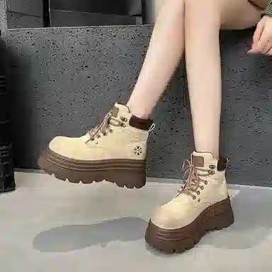 复古潮流底厚增高舒适百搭时尚个性经典马丁 短靴 女