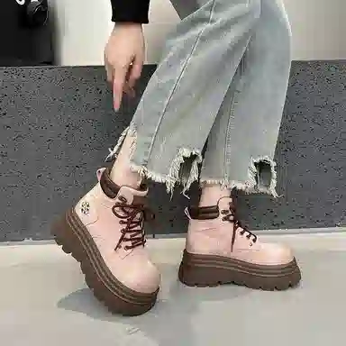 复古潮流底厚增高舒适百搭时尚个性经典马丁 短靴 女