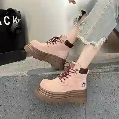 复古潮流底厚增高舒适百搭时尚个性经典马丁 短靴 女