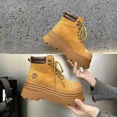 复古潮流底厚增高舒适百搭时尚个性经典马丁 短靴 女