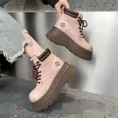 复古潮流底厚增高舒适百搭时尚个性经典马丁 短靴 女