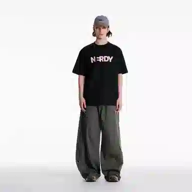 NERDY Classic Logo Charcoal Tee