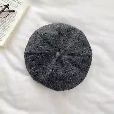 朵澜 八角画家大头围 聚酯纤维 贝雷帽 男女同款情侣款