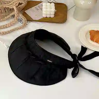 朵澜 空顶帽夏百搭褶皱优雅时尚 聚酯纤维 渔夫帽 女款