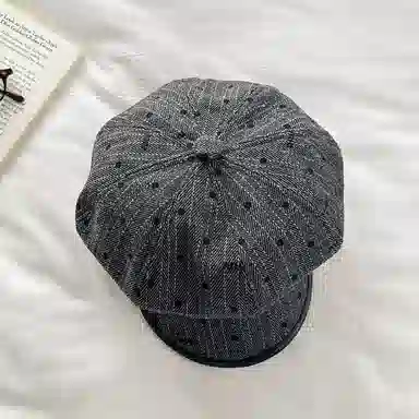 朵澜 日系复古文艺风春秋冬女夏季凹造型显脸小八角帽云朵画家帽子 腈纶 贝雷帽 女款