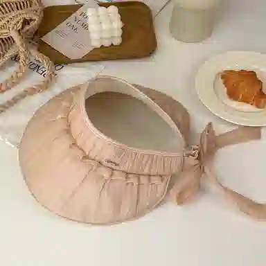 朵澜 空顶帽夏百搭褶皱优雅时尚 聚酯纤维 渔夫帽 女款