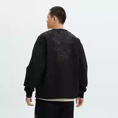 鬼洗 暗影金鱼绣花纯色夹克外套 男