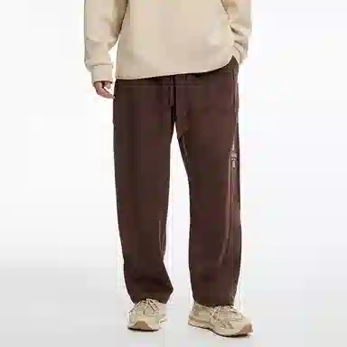 鬼洗 仿麂皮绒刺绣宽松休闲裤 男