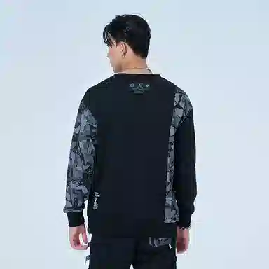 Onikasu Camo Pullover Sweatshirt Black