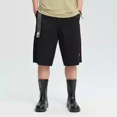 鬼洗 中腰宽松纯色简约工装短裤 男款