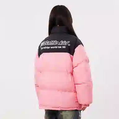 桴生 色显瘦复古面包加厚宽松中长款国潮美式基础多接衣外套百搭棉服 女款