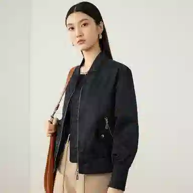 富铤 纯色拉链长袖棒球服 女款