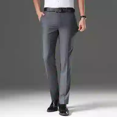 富铤 美式纯色基础百搭简约休闲西装裤 男款