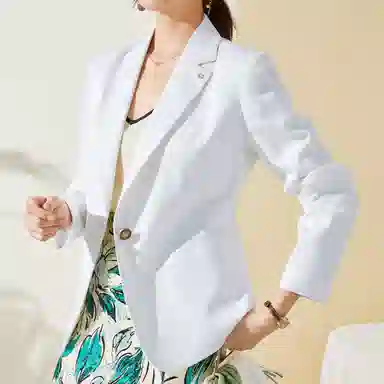 富铤 修身一粒扣长袖西装 女款