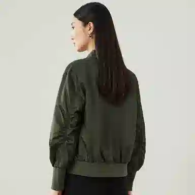 富铤 纯色拉链长袖棒球服 女款