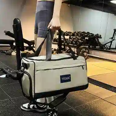 德力熊 出差便携 尼龙 健身包 男女同款情侣款 黑色粉色红色卡其色蓝色军绿色灰色