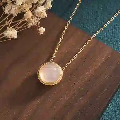 彤彤兔 国潮中式圆形配饰挂坠 铜 项链 女款