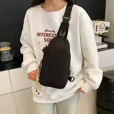 德力熊 多功能个性潮流 尼龙布 单肩胸包 男女同款情侣款 多色