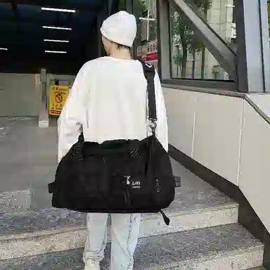 大容量干湿分离 尼龙 行李包健身包双肩包 常规 男女同款情侣款 黑色 /灰色/军绿色