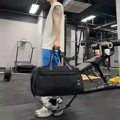 德力熊 干湿分离训练大容量短途旅行包 尼龙 健身包 男女同款情侣款 黑色/粉色/灰色/红色/黄色/蓝色/青绿色