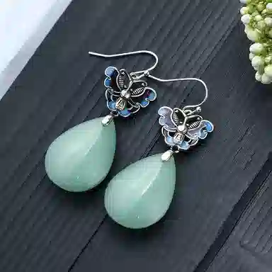 彤彤兔 中式文艺古典 简约轻奢 铜 耳环 女款