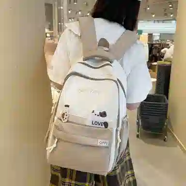 彤彤兔 休闲百搭背包高颜值 尼龙 双肩包 常规 女款 黑色/卡其色/粉色/紫色/蓝色