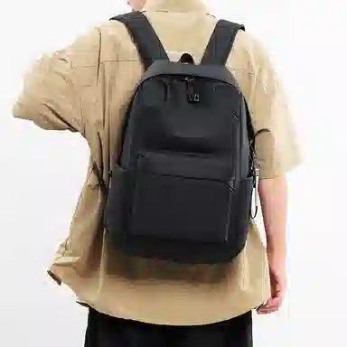 彤彤兔 纯色简约时尚 牛津布 双肩包 男款 黑色\灰色