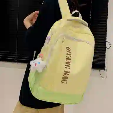 彤彤兔  简约百搭书包 尼龙 双肩包 大号 男女同款情侣款 多色