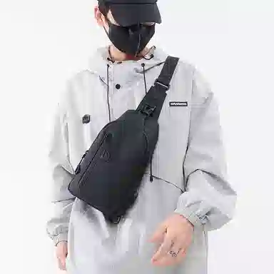 彤彤兔 潮流时尚百搭 皮膜 胸包单肩包 男款 多色