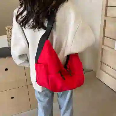 OUZIHUANG Simple Commuter Shoulder Bag Nylon