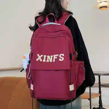 彤彤兔 韩系时尚百搭学生 尼龙 书包背包双肩包 男女同款情侣款 多色