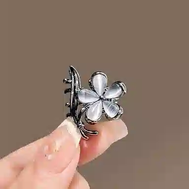 彤彤兔 猫眼小花朵抓夹头饰小号鲨鱼夹子后脑勺发卡气质刘海夹顶夹 发夹 女款