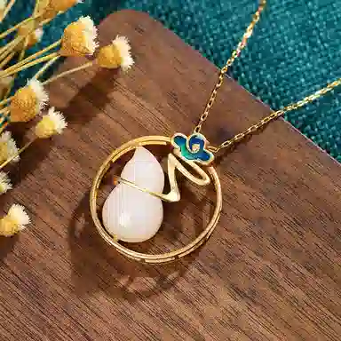 彤彤兔 葫芦复古新中式优雅大气 铜 项链 女款