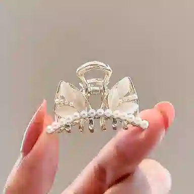 彤彤兔 可爱猫耳朵小号鲨鱼夹夏季精致发卡刘海夹简约头饰发饰 发夹 女款