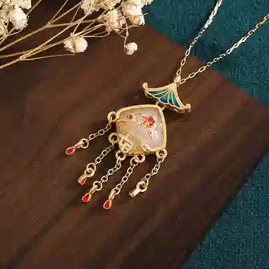 彤彤兔 复古国风旗袍首饰 铜 项链 女款