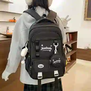 彤彤兔 韩版可爱书包简约 尼龙布 双肩包 常规 男女同款情侣款 多色