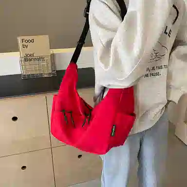 OUZIHUANG Simple Commuter Shoulder Bag Nylon