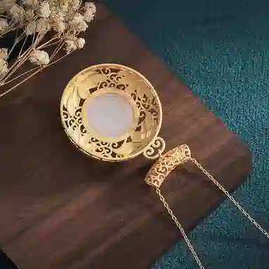 彤彤兔 国风配饰冷珐琅工艺挂件 铜 项链 女款