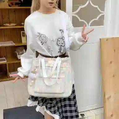 彤彤兔 日系百搭 帆布 帆布包单肩包 女款 多色