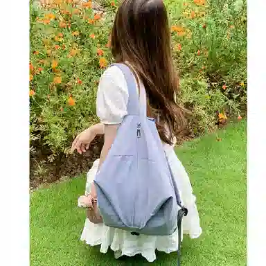 彤彤兔 日系休闲文艺 水洗布 双肩包 男女同款情侣款 多色