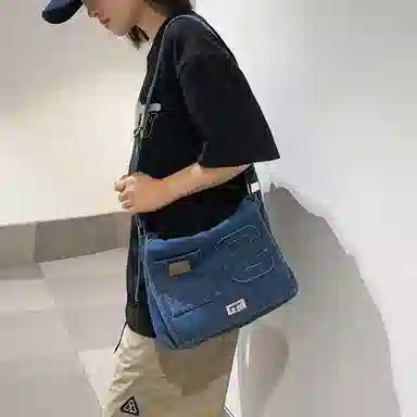 OUZIHUANG Denim Shoulder Bag