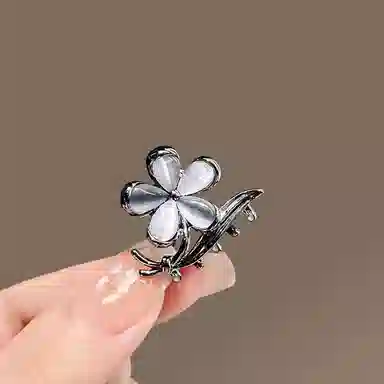 彤彤兔 猫眼小花朵抓夹头饰小号鲨鱼夹子后脑勺发卡气质刘海夹顶夹 发夹 女款