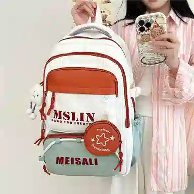 彤彤兔 百搭日系小清新高颜值 尼龙 双肩包 常规 女款 紫色/蓝色/黑色/棕色/绿色