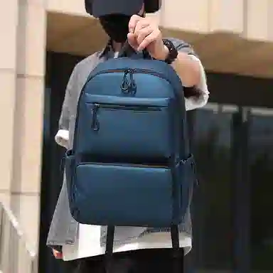 彤彤兔 商务通勤简约 牛津纺织物 双肩包 男款 黑色\灰色\蓝色