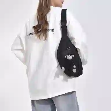 彤彤兔 潮牌男士日系简约轻便 牛津布 胸包 男女同款情侣款 多色