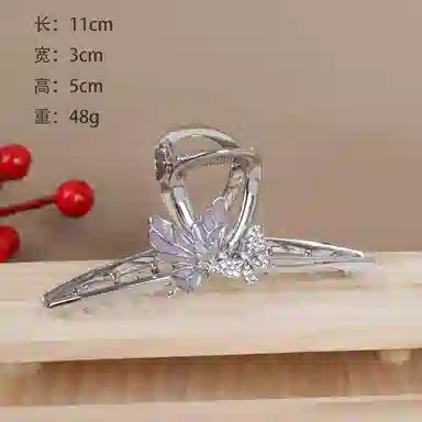 彤彤兔 高级感蝴蝶抓夹大号发量多设计感小众气质后脑勺盘发鲨鱼夹金属 合金 发夹 女款