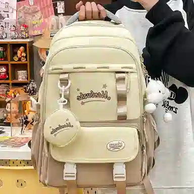 彤彤兔 韩版可爱书包简约 尼龙布 双肩包 常规 男女同款情侣款 多色