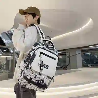 德力熊 潮酷个性时尚 尼龙 双肩包 男女同款情侣款 多色